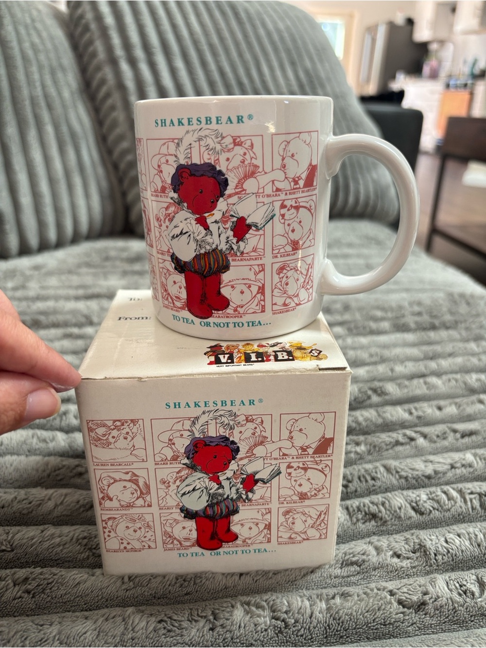 Vintage North American Bear Co. Shakesbear V.I.B Ceramic Mug
